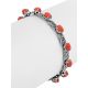 Chic Silver Reconstituted Coral Bracelet With Marcasites The Lace, image , picture 4