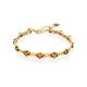Classy Gilded Silver Citrine Bracelet, image 