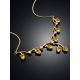 Luminous Gilded Silver Citrine Necklace, image , picture 2
