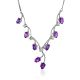 Gorgeous Silver Amethyst Necklace, image 