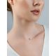 Invisible Chain Necklace With Pink Crystal Pendant The Aurora, image , picture 4