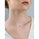 Fishing Line Necklace With White Crystal Pendant The Aurora, image , picture 4