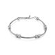 Simplistic Design Silver Beaded Bracelet The Sparkling, image 
