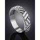Geometric Design Silver Ring, Ring Size: 7 / 17.5, image , picture 2