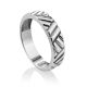 Geometric Design Silver Ring, Ring Size: 6.5 / 17, image 