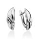 Chic Silver Crystal Earrings, image 