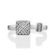 Shimmering Silver Crystal Ring, Ring Size: 5.5 / 16, image , picture 3