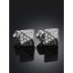 Trendy Silver Crystal Stud Earrings, image , picture 2