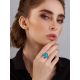 Серебряное кольцо с бирюзой в классическом стиле, Ring Size: 8.5 / 18.5, image , picture 3