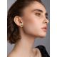 Sleek Gilded Silver Jade Earrings, image , picture 3