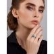 Chic Silver Turquoise Ring The Lace, Ring Size: 7 / 17.5, image , picture 4