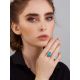 Vintage Style Silver Turquoise Ring The Lace, Ring Size: 6.5 / 17, image , picture 3