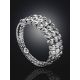 Stylish Silver Beaded Ring The Sparkling, Ring Size: 7 / 17.5, image , picture 2