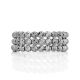 Stylish Silver Beaded Ring The Sparkling, Ring Size: 7 / 17.5, image , picture 3