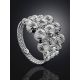 Fashionable Silver Beaded Ring The Sparkling, Ring Size: 6 / 16.5, image , picture 2