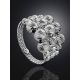 Fashionable Silver Beaded Ring The Sparkling, Ring Size: 8 / 18, image , picture 2