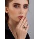 Chic Floral Motif Gilded Silver Ring, Ring Size: Adjustable, image , picture 3
