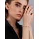Gold-Plated Link Bracelet With Cultured Pearl The Serene, image , picture 3