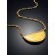 Trendy Gilded Silver Chain Necklace With Amber Pendant The Palazzo, image , picture 2