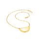 Trendy Gilded Silver Chain Necklace With Amber Pendant The Palazzo, image , picture 3