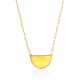 Trendy Gilded Silver Chain Necklace With Amber Pendant The Palazzo, image 