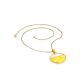 Boho Style Gilded Silver Amber Pendant Necklace The Palazzo, image , picture 3