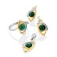 Bicolor Silver Malachite Pendant, image , picture 4