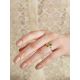 Sleek Gilded Silver Jade Ring, Ring Size: 7 / 17.5, image , picture 4
