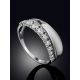 Stylish Silver Crystal Ring, Ring Size: 7 / 17.5, image , picture 2