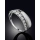 Stylish Silver Crystal Ring, Ring Size: 5 / 15.5, image , picture 2