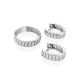 Tire Motif Silver Half Hoop Earrings, image , picture 4