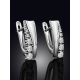 Chic Silver Crystal Earrings, image , picture 2