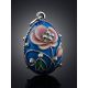 Classy Floral Motif Silver Enamel Egg Pendant The Romanov, image , picture 2