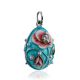 Refined Floral Motif Silver Enamel Egg Pendant The Romanov, image , picture 4