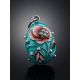 Refined Floral Motif Silver Enamel Egg Pendant The Romanov, image , picture 2