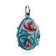 Impeccable Floral Design Silver Enamel Pendant The Romanov, image , picture 3