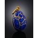 Gilded Silver Blue Enamel Egg Pendant The Romanov, image , picture 2
