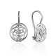 Stylish Silver Crystal Earrings The Sacral Collection, image 