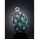 Vintage Inspired Silver Enamel Egg Shaped Pendant The Romanov, image , picture 2