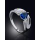 Elegant Silver Blue Crystal Ring, Ring Size: 7 / 17.5, image , picture 2