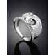 Glossy Shell Motif Silver Ring, Ring Size: 5.5 / 16, image , picture 2