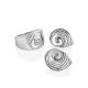 Glossy Shell Motif Silver Ring, Ring Size: 5.5 / 16, image , picture 5