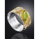 Textured Bicolor Silver Jade Band Ring, Ring Size: 8.5 / 18.5, image , picture 2