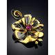 Chic Floral Design Gilded Silver Pendant, image , picture 2