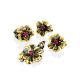 Chic Floral Motif Gilded Silver Ring, Ring Size: Adjustable, image , picture 5