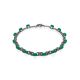 Silver Reconstructed Chrysoprase Link Bracelet With Marcasites The Lace, image 