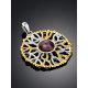 Gorgeous Gilded Silver Charoite Pendant, image , picture 2
