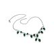 Floral Motif Silver Reconstituted Malachite Necklace, image , picture 4