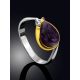 Chic Gilded Silver Charoite Ring, Ring Size: 8 / 18, image , picture 2