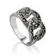 Refined Openwork Silver Marcasite Ring The Lace Collection, Ring Size: 6.5 / 17, image 